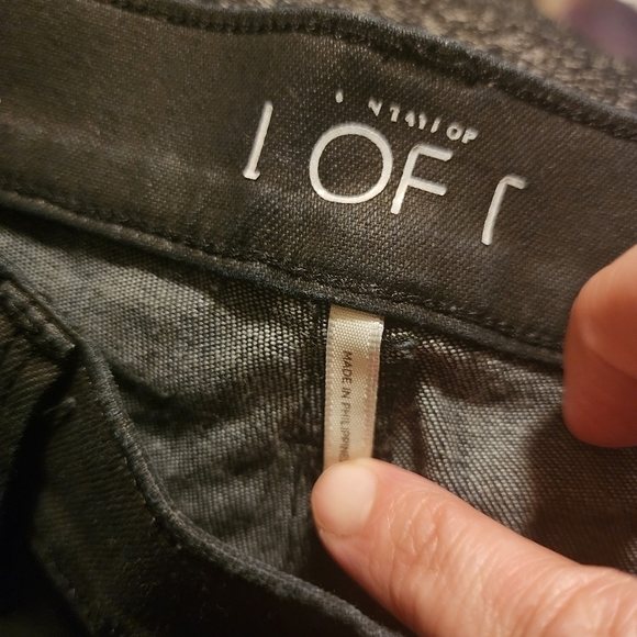 Loft Modern Skinny Jeans Waxy Black Women's Size 2 Waist 26 Classic Everyday EUC - Picture 10 of 13